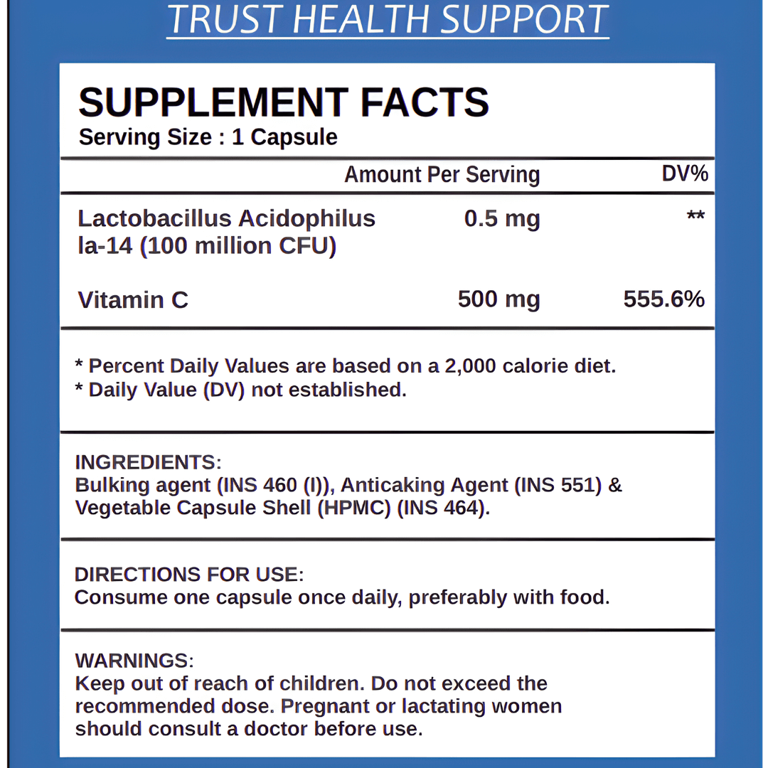Vitamin C + Probiotic Capsules