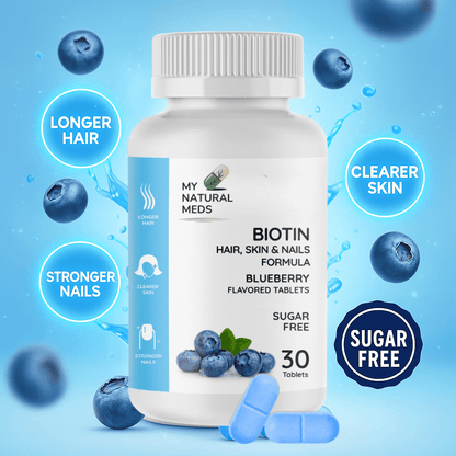 Biotin Tablets – Blueberry | Hair, Skin & Nail Support