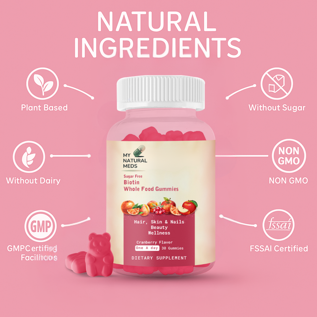 Biotin Whole Food Gummies – Cranberry
