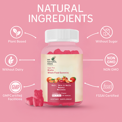 Biotin Whole Food Gummies – Cranberry