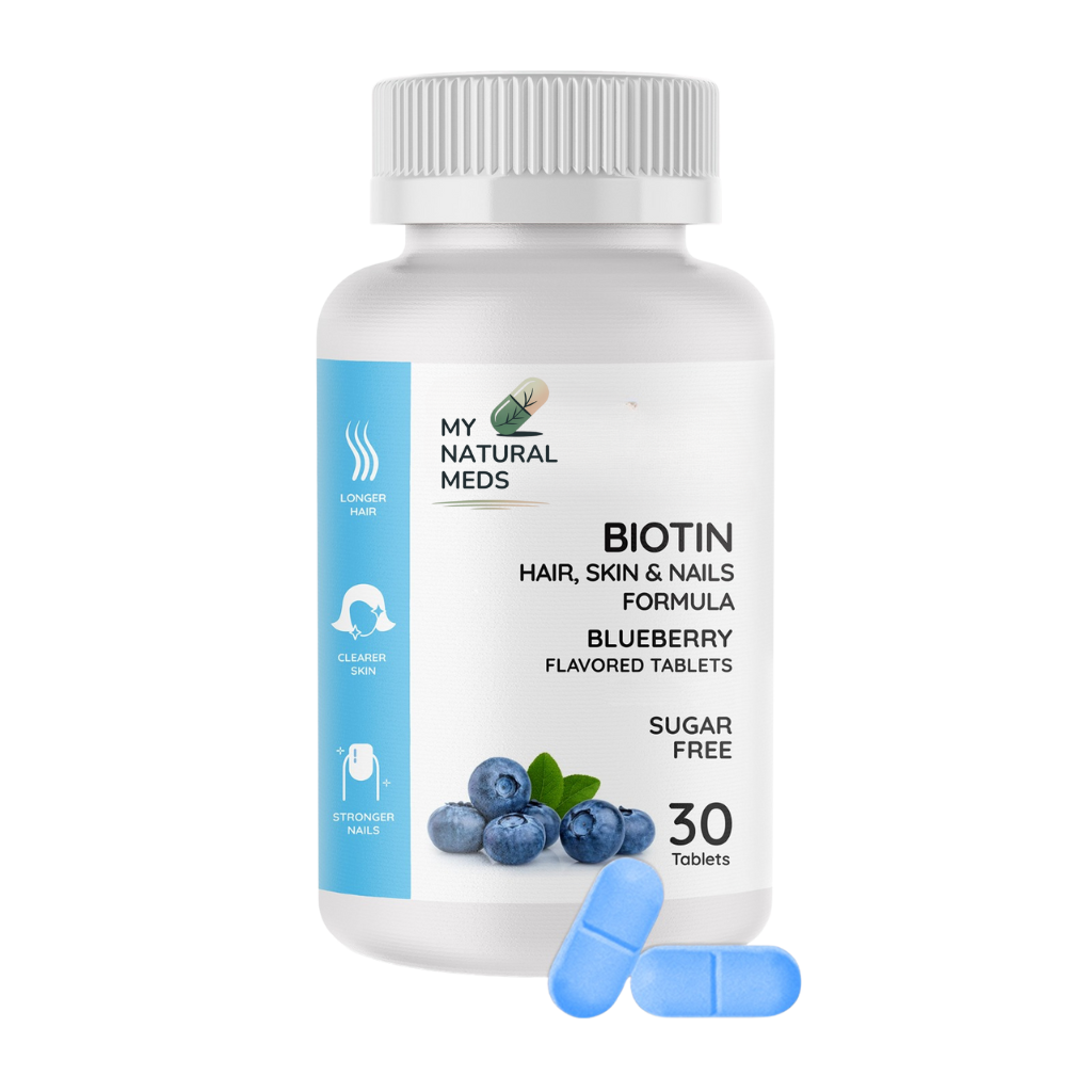 Biotin Tablets – Blueberry | Hair, Skin & Nail Support
