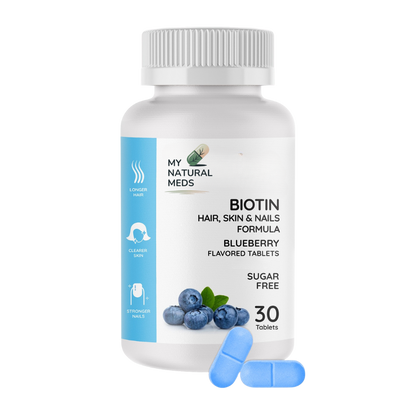 Biotin Tablets – Blueberry | Hair, Skin & Nail Support