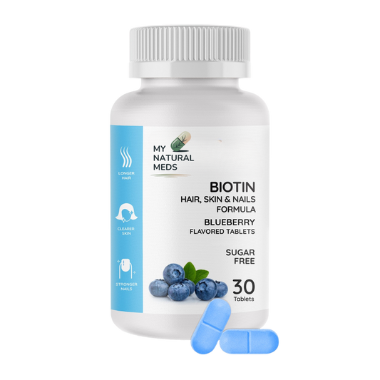 Biotin Tablets – Blueberry | Hair, Skin & Nail Support